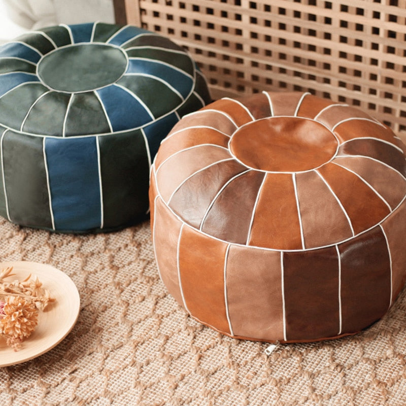 Moroccan Pouf Leather